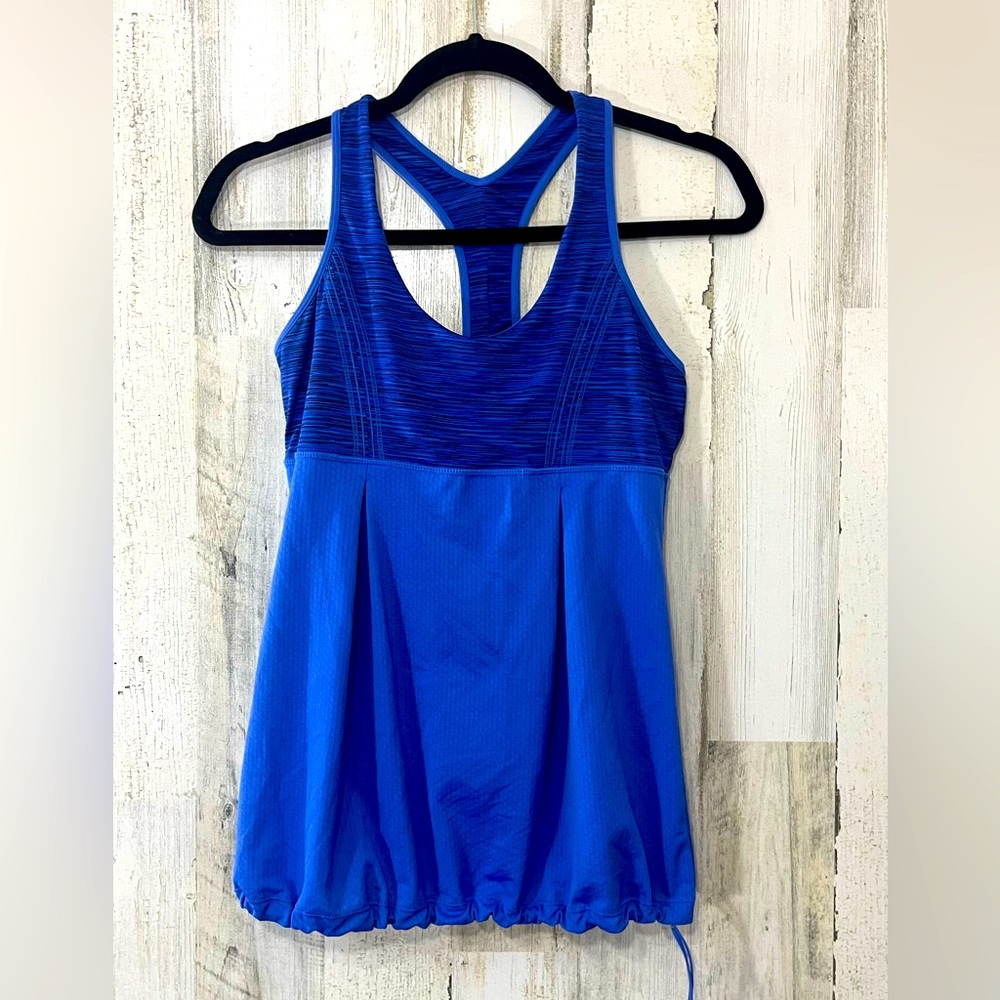 Marika Tek Blue Racerback Workout Tank Size Small